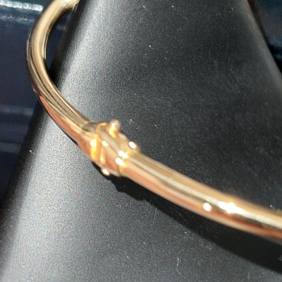 18k yellow and rose gold bangle bracelet, very unique. - Picture 6 of 9